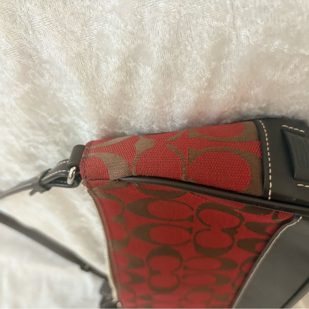 Coach Red and Brown Mini Bag - Picture 4 of 12